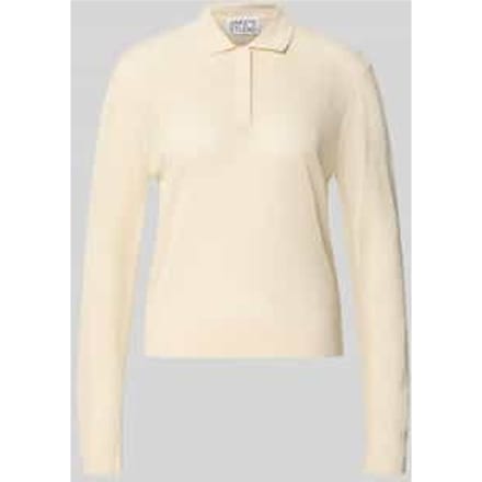 Gebreide pullover met polokraag en knoopsluiting