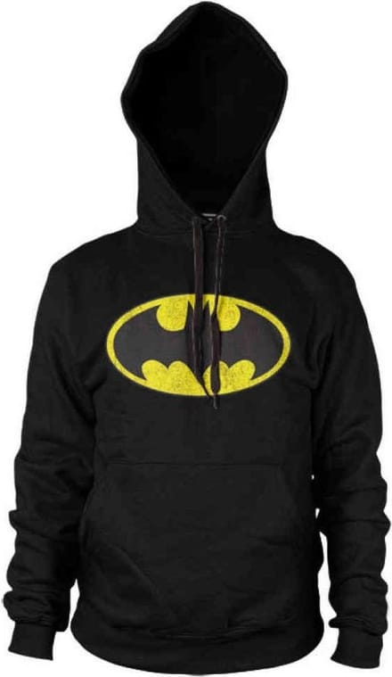 DC Comics Batman Hoodie/trui -M- Distressed Logo Zwart