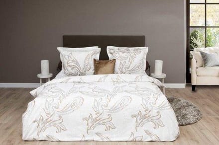 HNL Refined Paisley Dekbedovertrek - Eenpersoons - 140x200/220 cm - Offwhite