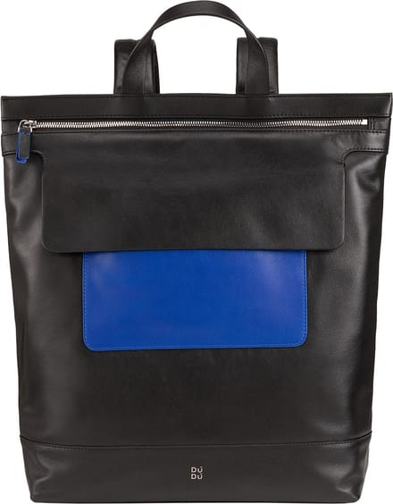 DuDu Oslo Dagrugzak Leder 39 cm - schwarz