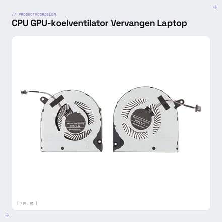 Dailygoods - CPU GPU-koelventilator - Vervangen - Laptop interne koelventilator - Efficiënte koeling - Geschikt voor G3 3590 G5 SE 15 5500 5505 G3 350...
