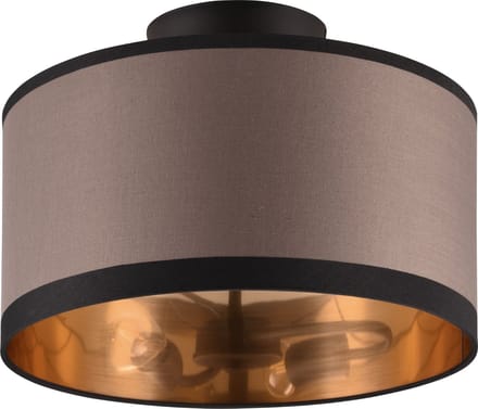REALITY DAVOS - Plafondlamp - Zwart mat - excl. 2x E14 28W