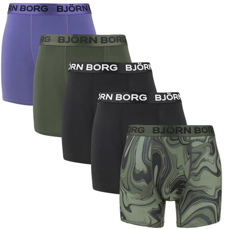 Björn Borg heren sports 5P microfiber boxers basic print multi III