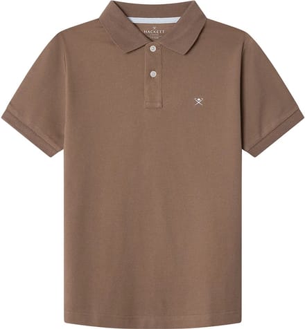 Hackett Small Logo Korte Mouw Poloshirt Bruin 5 Years Jongen