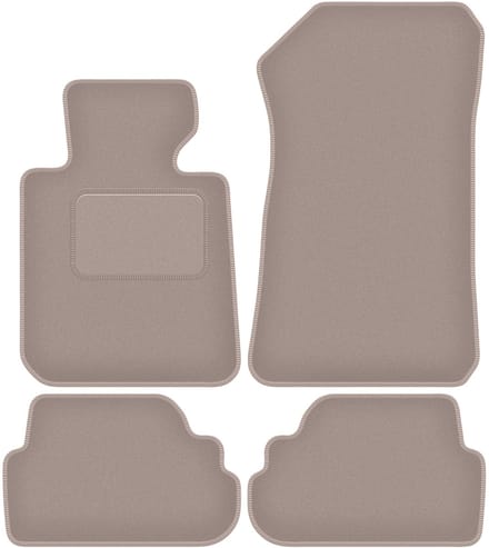 Beige veloursmatten voor: BMW 1 E81 hatchback (2007-2012)