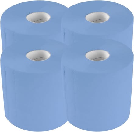 2000 vellen poetsdoekrol 21 x 34 cm, 2-laags geperforeerd, gerecycleerd papier, blauw