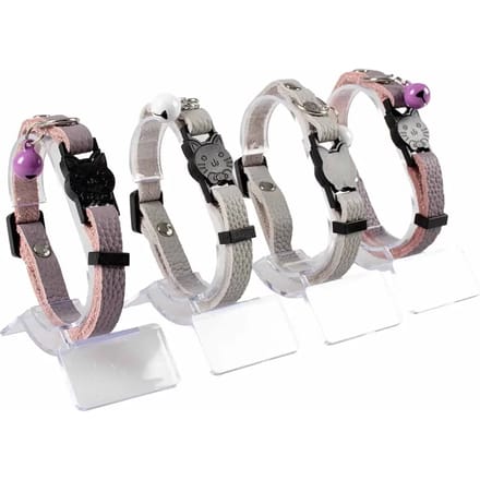 Duvo+ Kattenhalsband Stijlvol Leder 20-28CM / 10MM