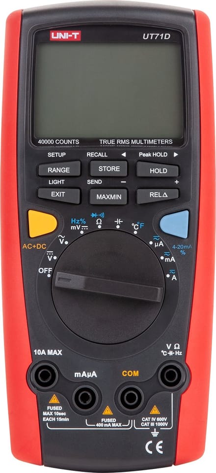 UNI-T UT71D - Multimeter - True RMS - Optische poort - Automatische bereiksectie