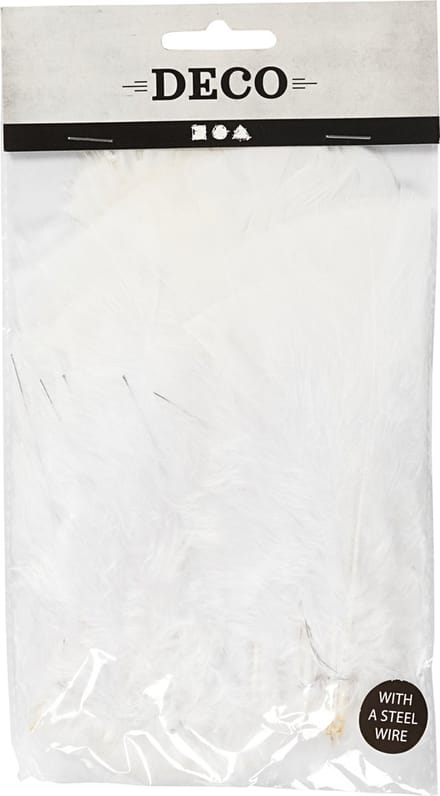 Veren, L: 11-17 cm, wit, 18 bol/ 1 doos