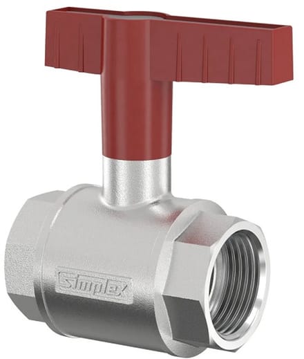 Flamco F10122 MKH FG - DN 25 kogelafsluiter aflaatkraan met draadaansluiting en hendelgreep