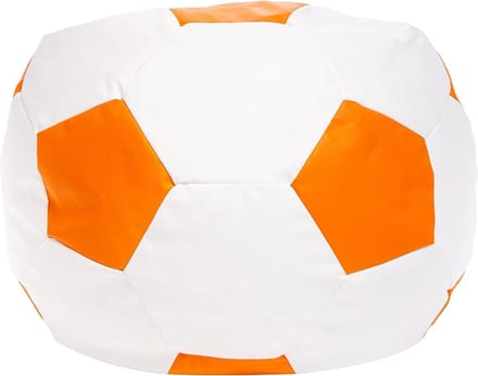 Voetbal Zitzak Ecoleer Ø 90 cm Oranje Wit - Viking Choice