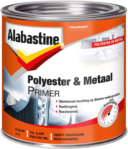 Alabastine Polyester & Metaal Primer Grijs 500 Ml