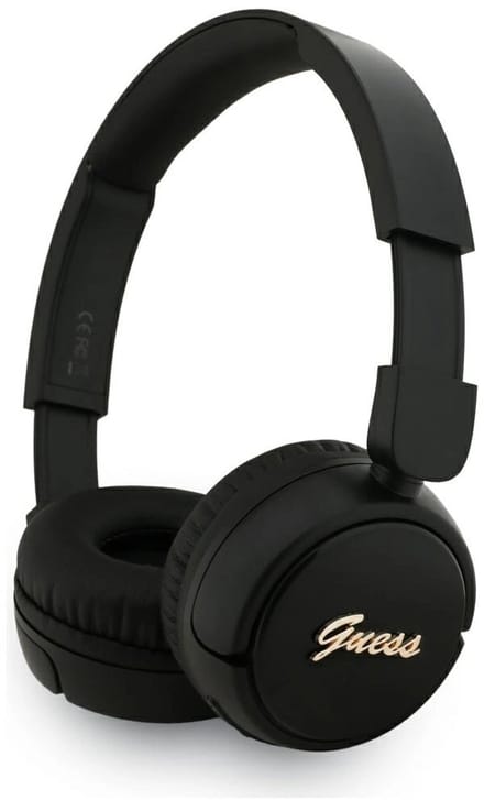 Guess Script Metal Logo Headphone - Geschikt voor Bluetooth Smartphones - Zwart