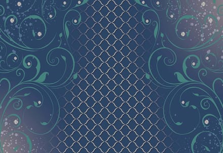 Fotobehang Swirl Pattern Blue Green | XL - 208cm x 146cm | 130g/m2 Vlies