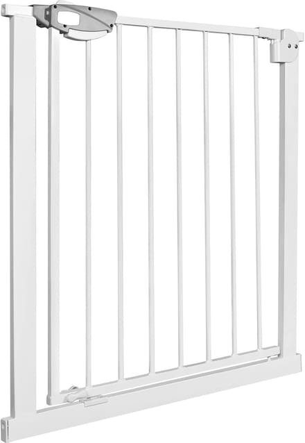 ACXIN Deurbeschermingsrooster - Traphek Voor Kinderen - Auto-Close - Metaal - 75-85 cm - Wit