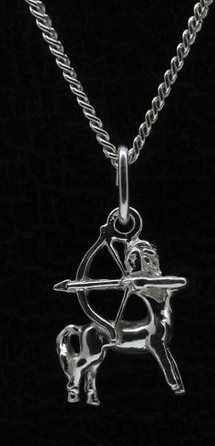 Zilveren Sterrenbeeld Boogschutter ketting hanger - klein