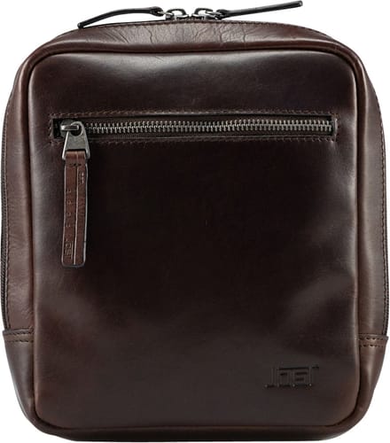 JOST Leren schoudertas Lund Crossbody Bag Brown donkerbruin