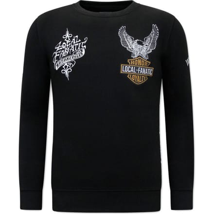 Heren Sweater - MC Honor & Loyalty - Zwart