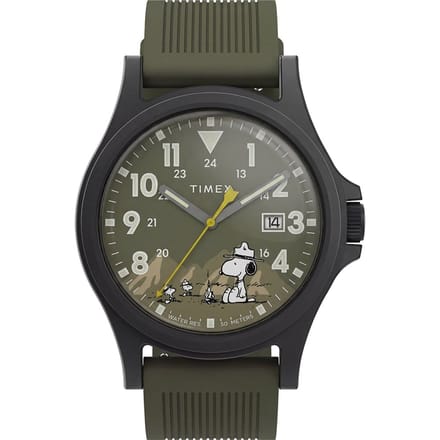 Timex Peanuts Expedition Acadia TW2Y84600 Horloge - Siliconen - Groen - Ø 40 mm