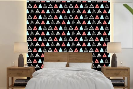 Behang - Fotobehang Jongens - Design - Driehoek - Breedte 280 cm x hoogte 280 cm