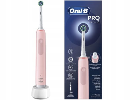 Oral-B Pro 3 3000 - Elektrische Tandenborstel - Roze - 3 poetsmodi - Druksensor