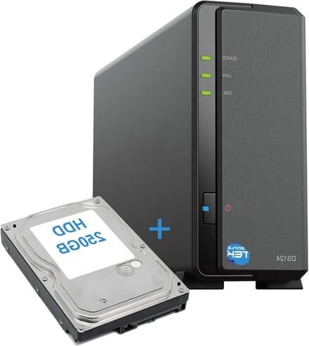 Netwerk Opslag - NAS apparaat - Bestanden Delen - Quad-core processor - 250GB opslag - Zwart
