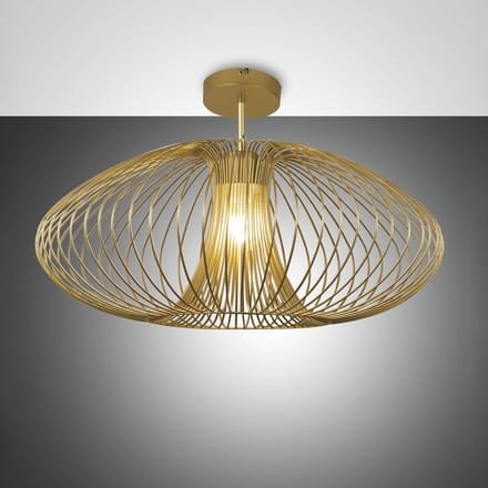 Fabas Luce Fassa plafondlamp, goud mat afgewerkt, Ø 60 cm, metaal
