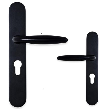 Sofia deurklink - profielcilinder 72mm - mat zwart - complete set