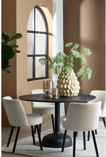 Light & Living - Eettafel TUNJA - Ø120x76 cm - Zwart