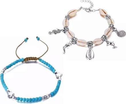 Jomide Enkelbandje Bohemian - Handgemaakt - 2 delig