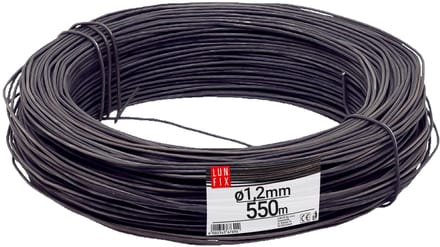 LUN FIX - Binddraad zwart gegloeid (zacht) 1.2mm - 5kg