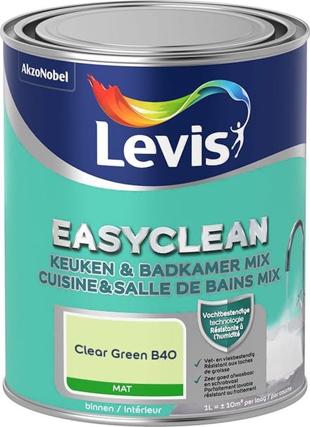 Levis - Easyclean Keuken & Badkamer Mix - Clear Green B40 - Mengverf - 1 L