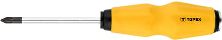 Topex Kruiskopschroevendraaier - PH1 - 75mm - Ergonomische Kunststof Handgreep - Voor Slagwerk