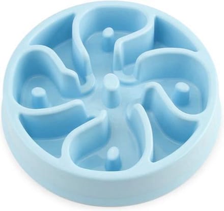 Anti schrokbak - Voerbak Honden - ø 20 cm - Blauw
