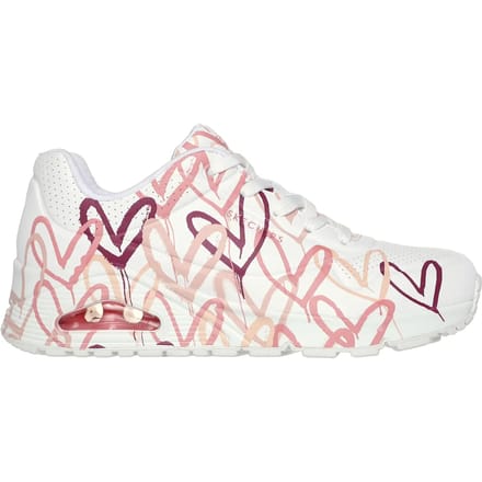 Hartjes-print sneakers voor dames Skechers Uno Spread The Love