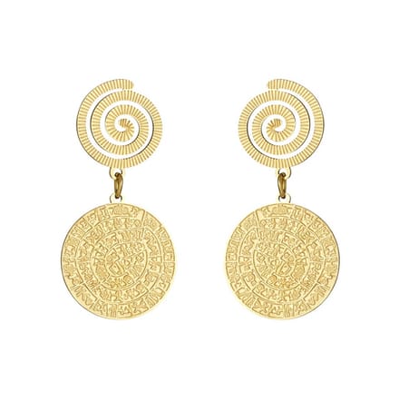 Yehwang Oorbellen Swirl goud