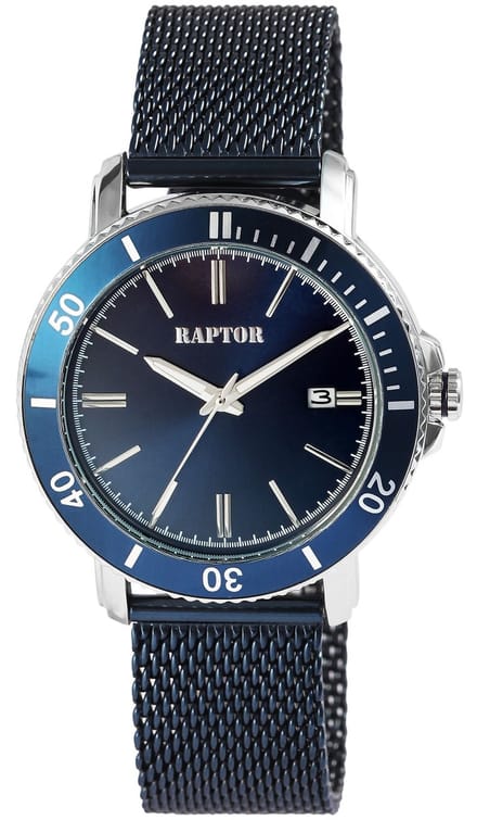 Raptor Herenhorloge roestvrij staal Nadim, datumaanduiding