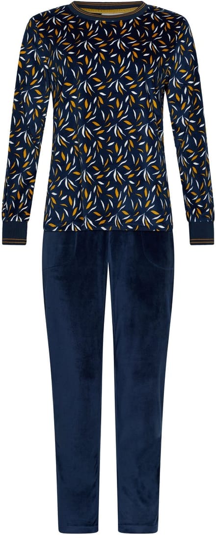 Pastunette - Moonlite - Pyjama/Huispak - Velours - Fleece - Donkerblauw - Maat 36