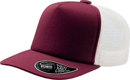 Atlantis Mid Visor 5 Panel Trucker Cap opnemen (Bourgondië)