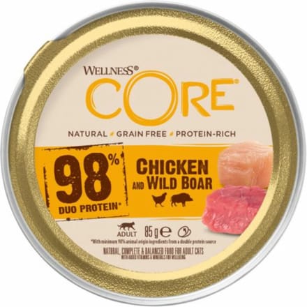 12x Wellness Core Kattenvoer 98% Recipe Kip - Zwijn 85 gr