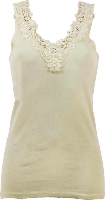 Toker Dames Hemd kant, breed bandje 228/1  - 38  - Beige