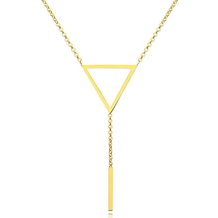Dames ketting Cilla Jewels Edelstaal verguldkleurig Driehoek Staaf