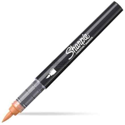 Sharpie Creative Marker Acrylverfmarkers | Brushtip | Verfmarkers op waterbasis | Inkt loopt niet door en geschikt voor de meeste oppervlakken | Oranje | 6 stuks
