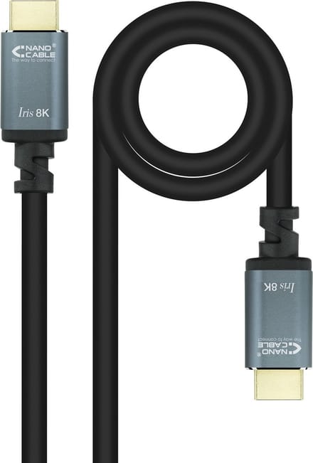 HDMI Cable NANOCABLE 10.15.8001-L150 Grey 1,5 m Black