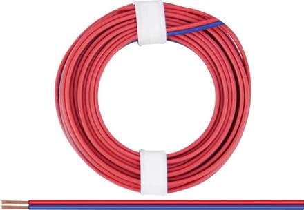 Donau Elektronik 225-02 Draad 2 x 0.25 mm² Rood-blauw 5 m