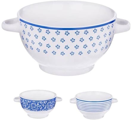 Orion - Keramische Bulionkom - 14 cm - 750 ml - Twee Handvatten