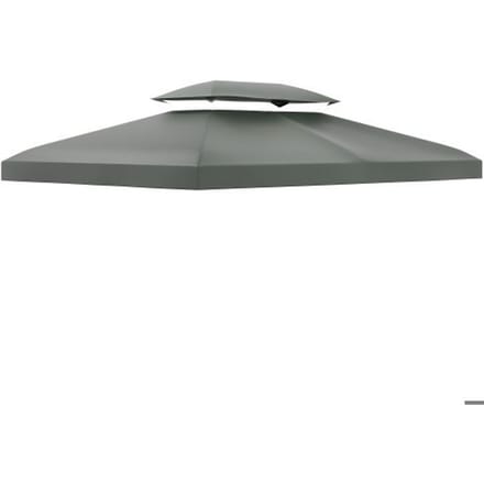 Vervangend dak - MUVOE - 3x4m - Ademend polyester - Donkergrijs - Winddicht met ventilatie grijs
