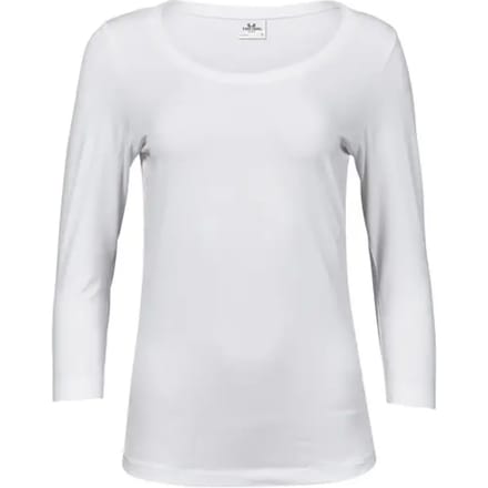 Tee Jays - Dames Stretch 3/4 mouw T-shirt - White maat S