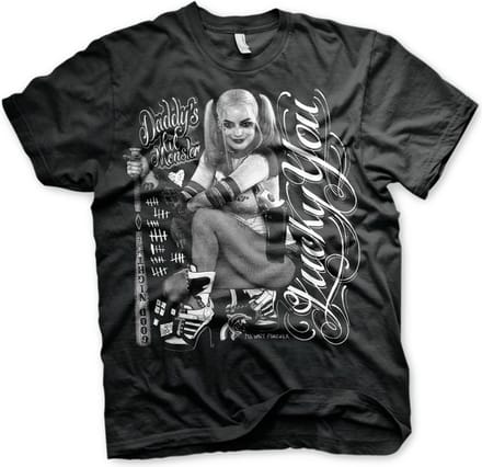 DC Comics Suicide Squad Heren Tshirt -M- Harley Quinn - Lucky You Zwart