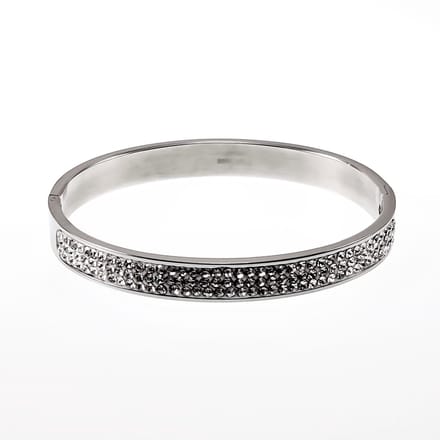 Bangle Dames - Stalen Zilverkleur - Armband met Kristal